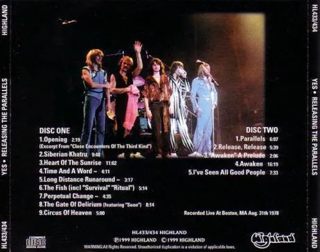 YES / RELEASING THE PARALLELS (2CD)