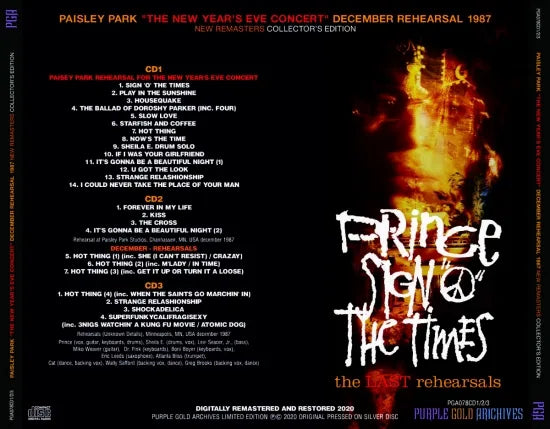 PRINCE / SIGN 'O' THE TIMES THE LAST REHEARSALS (3CD)