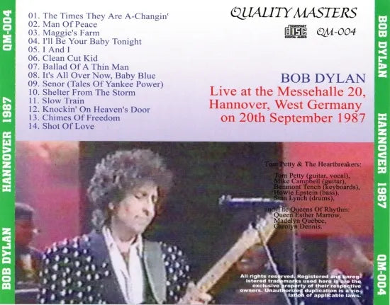 Bob Dylan with Tom Petty & the Heartbreakers / Hannover 1987 (1CD)