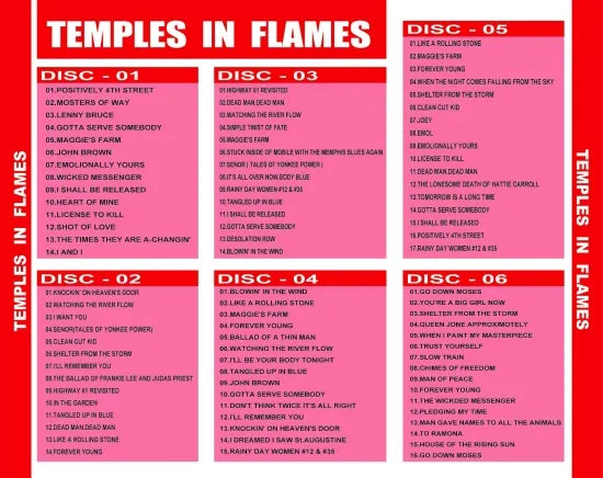 BOB DYLAN & TOM PETTY / Temples in Flames Tour (6CDR)