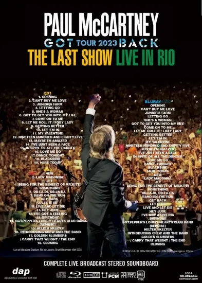 PAUL McCARTNEY / GOT BACK TOUR 2023 THE LAST SHOW LIVE IN RIO (2CD