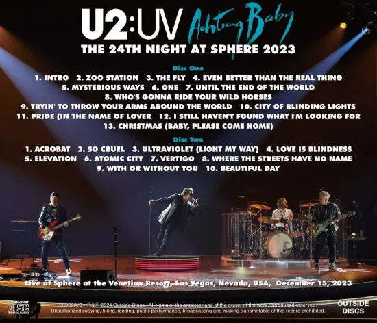 U2 / THE FINAL NIGHT AT SPHERE 2024 RADIO BROADCAST MASTER EDITION 