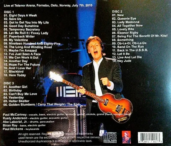Paul McCartney / Out There In Oslo 2015 (3CDR)