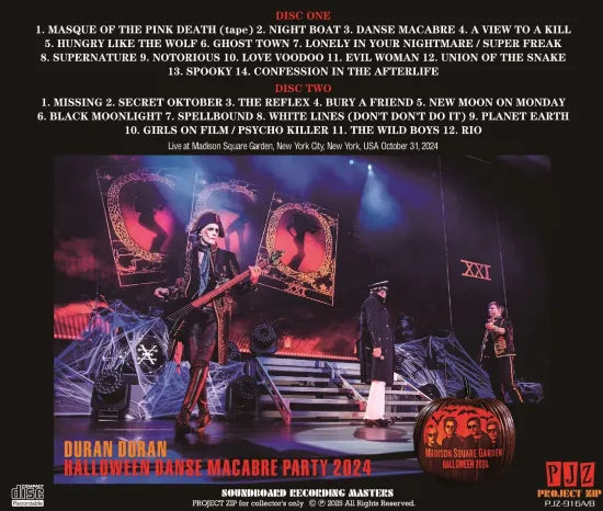 DURAN DURAN / HALLOWEEN DANSE MACABRE PARTY 2024 STEREO SOUNDBOARD (2CDR)