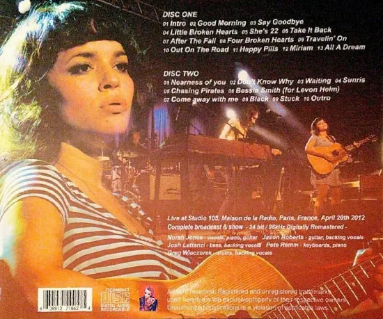 NORAH JONES / Little Broken Hearts In Paris STEREO SOUNDBOARD (2CDR)