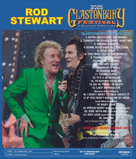 ROD STEWART / GLASTONBURY FESTIVAL 2025 HD Pro-shot (1BDR)