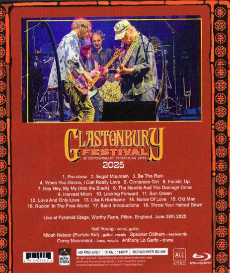 NEIL YOUNG & THE CHROME HEARTS / GLASTONBURY FESTIVAL 2025 HD PRO SHOT (1BDR)