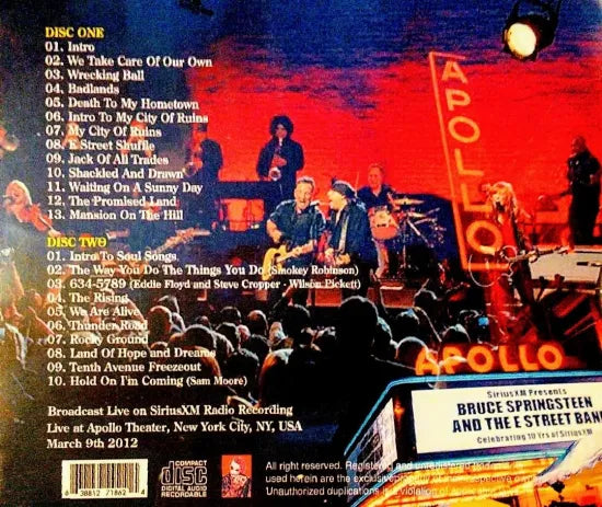 BRUCE SPRINGSTTEN & THE E STREET BAND / ROCKS THE APOLLO THEATER STEREO SOUNDBOARD (2CDR)