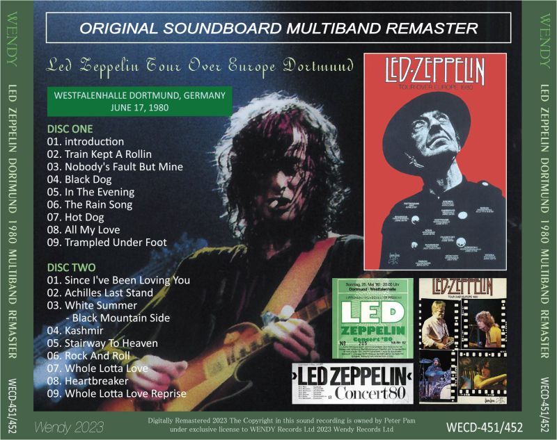 LED ZEPPELIN / 1980 DORTMUNT MULTIBAND REMASTER (2CD) – Music 