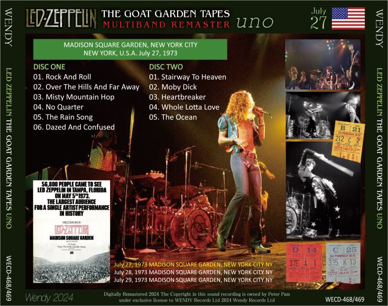 LED ZEPPELIN / 1973 THE GOAT GARDEN TAPES uno (2CD) – Music Lover 