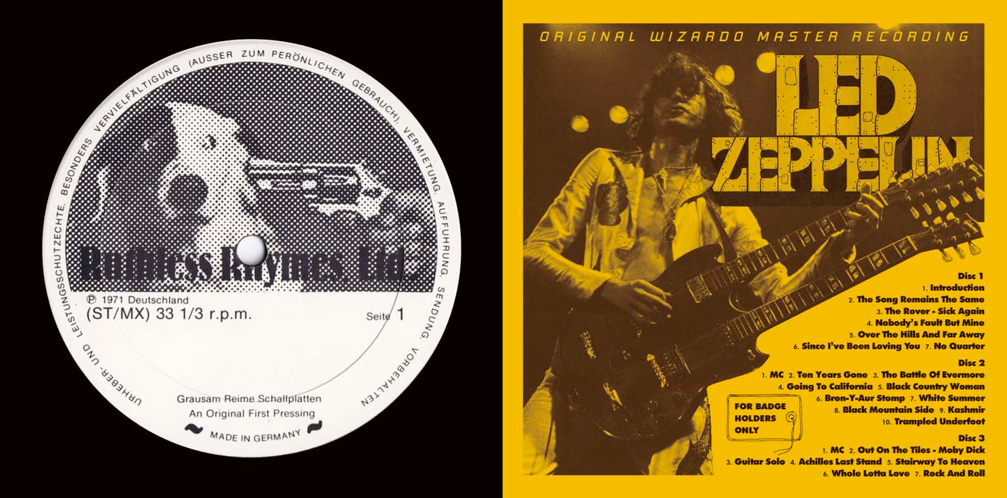 LED ZEPPELIN / FOR BADGE HOLDERS ONLY ORIGINAL WIZARDO MASTER RECORDING (3CD)