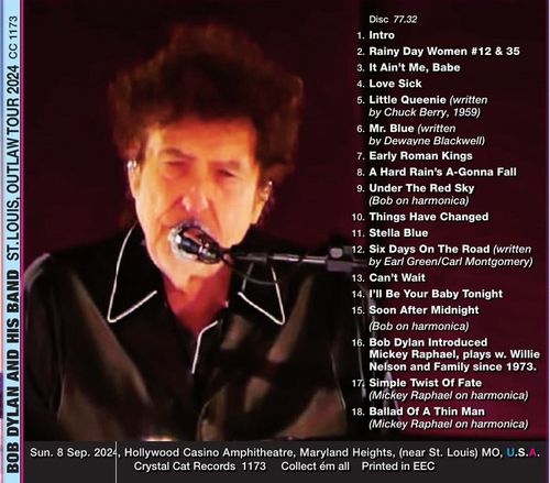 BOB DYLAN & HIS BAND / ST.LOUIS OUTLAW TOUR 2024 (1CD)