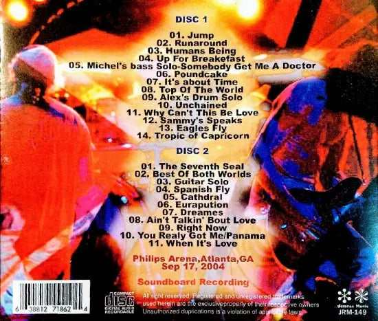 VAN HALEN / PHILIPS ARENA 2004 SOUNDBOARD (2CDR)