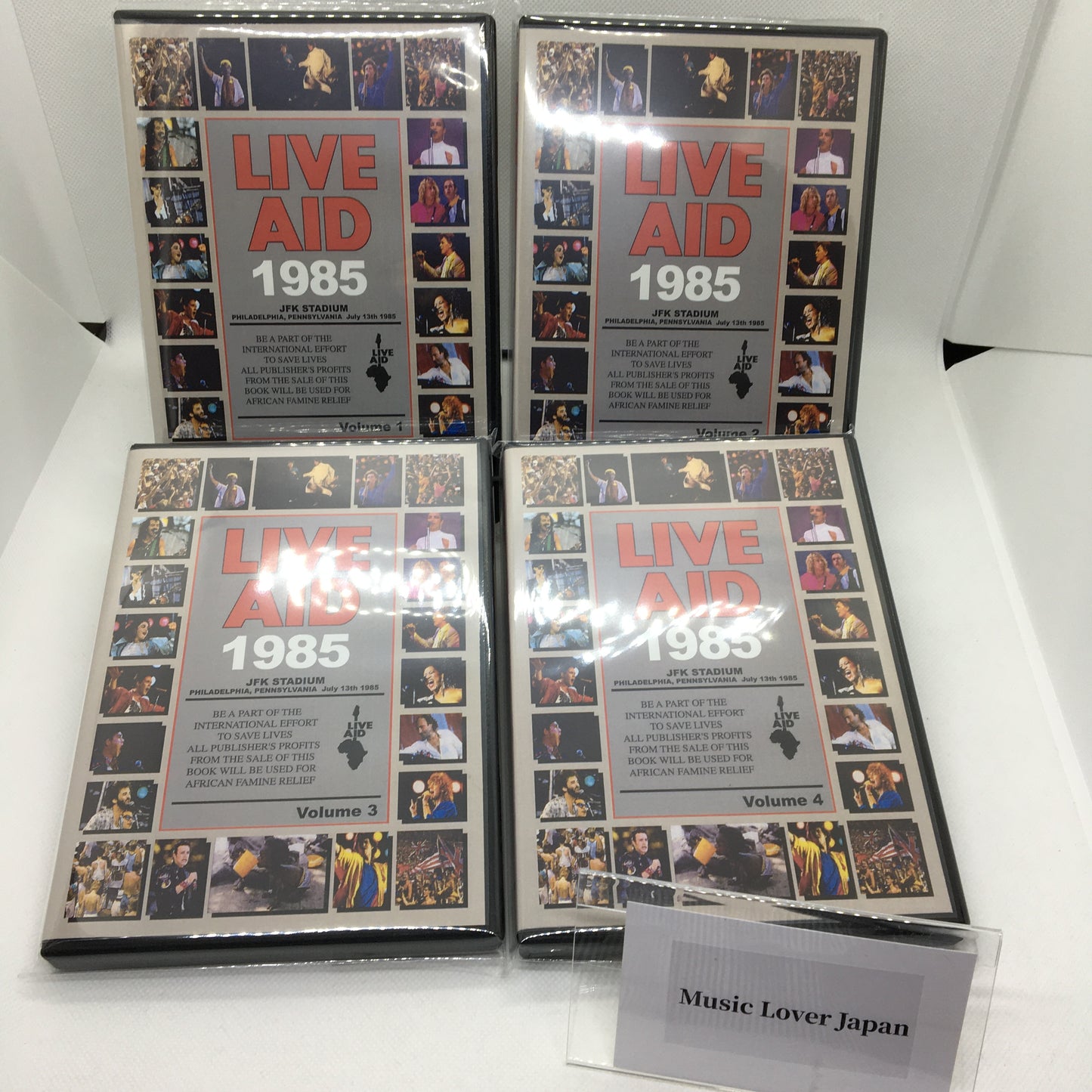 Various Artists Live AID JFK Stadium Philadelphia 1985 Vol.1-4 Set 4DVDR