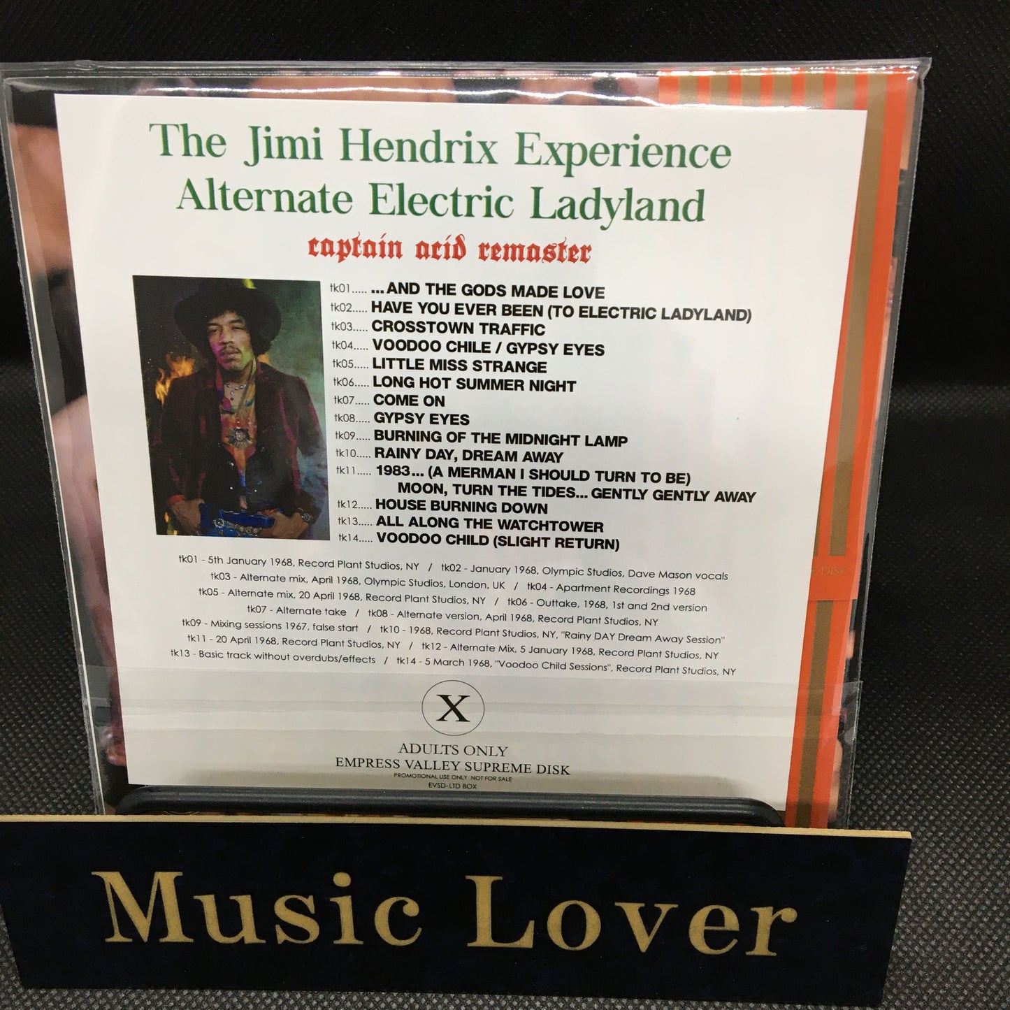 THE JIMI HENDRIX EXPERIENCE / ALTERNATE ELECTRIC LADYLAND (1CD)