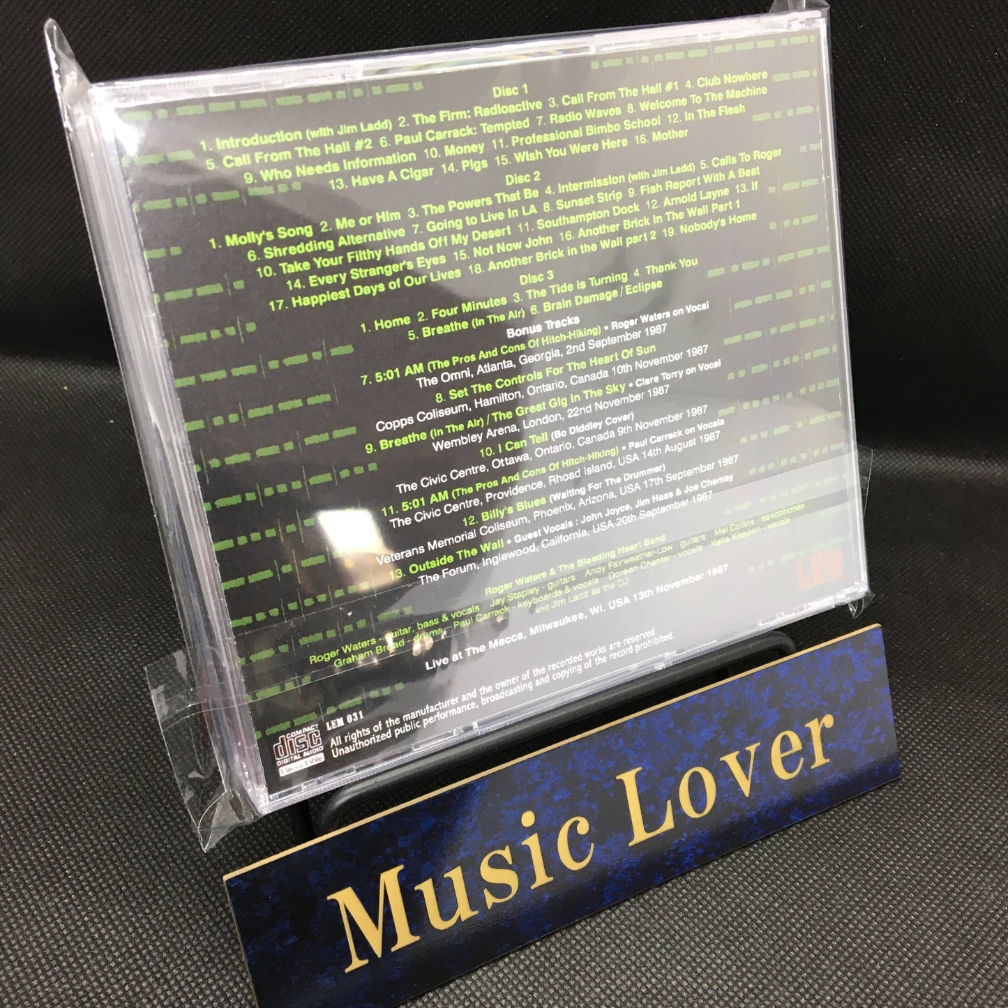 ROGER WATERS / PROJECT K.A.O.S MILWAUKEE 1987 (3CDR)