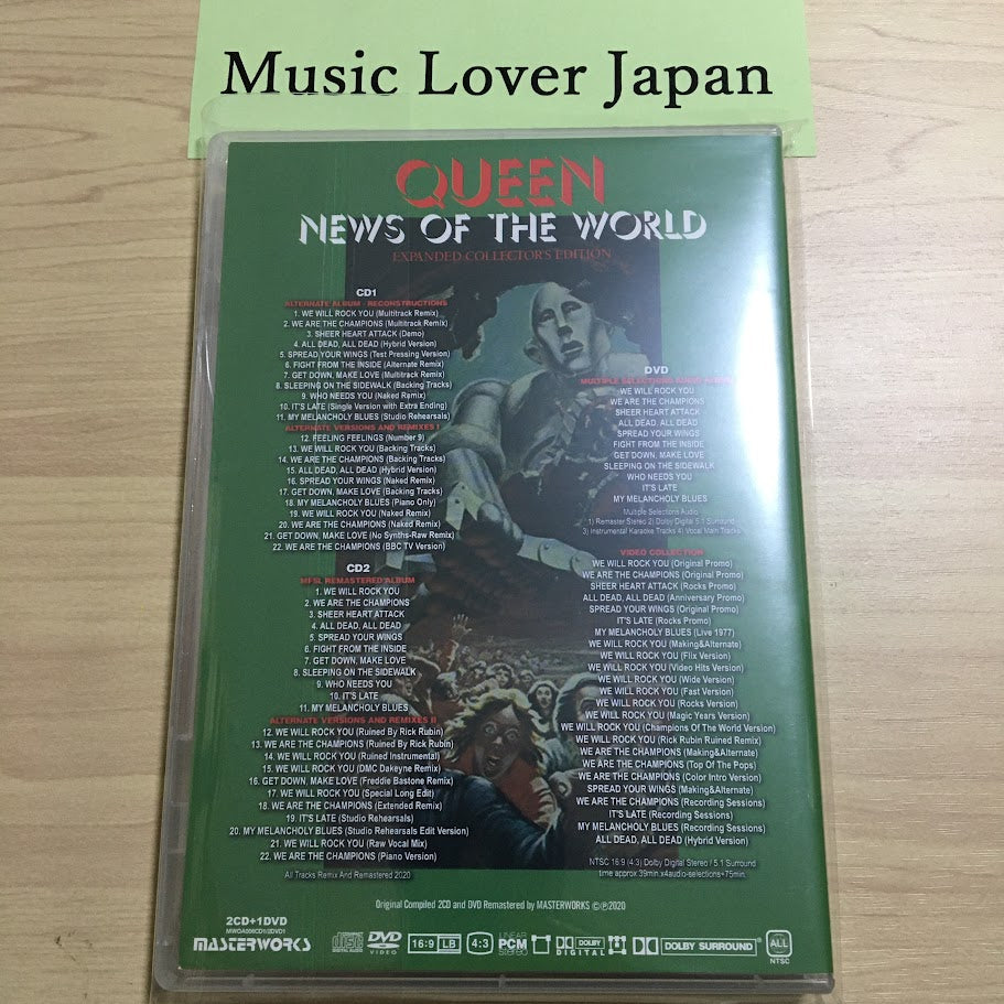 Queen News Of The World Expanded Collector's Edition 2CD 1DVD Set 44 Tracks