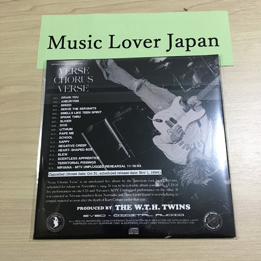NIRVANA / VERSE CHORUS VERSE (1CD) Empress Valley
