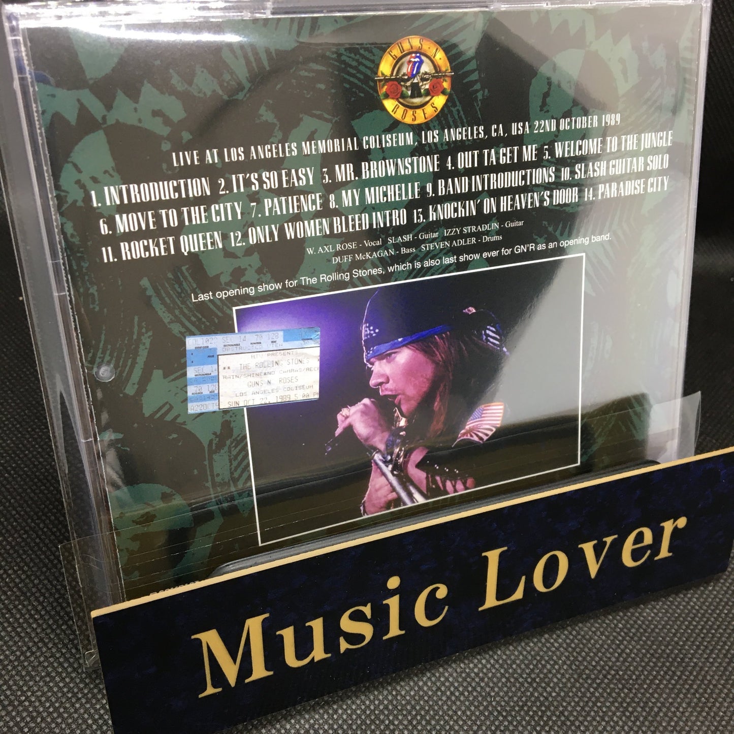 GUNS N' ROSES / LOS ANGELES COLISEUM 1989 THE LAST NIGHT MIKE MILLARD MASTER TAPES (1CD)