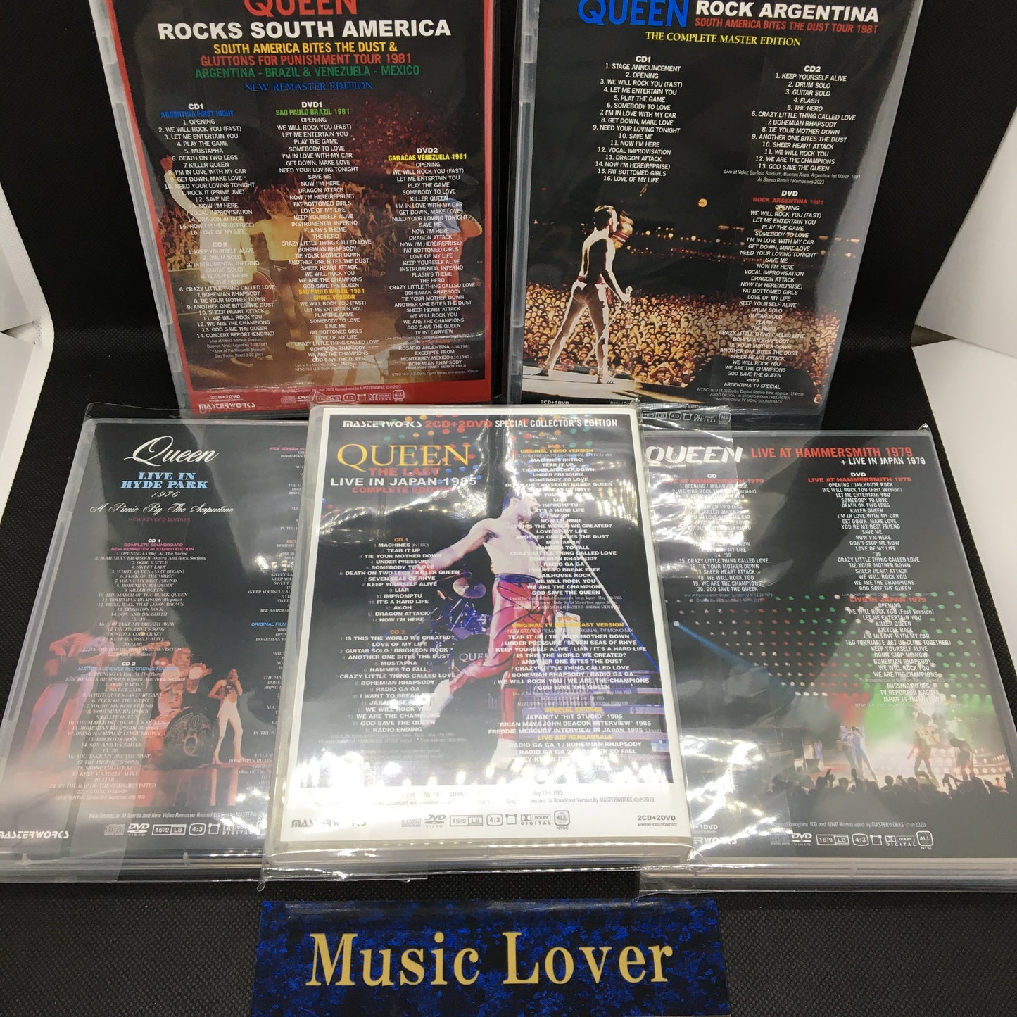 QUEEN / THE LAST LIVE IN JAPAN + HYDE PARK + HAMMERSMITH + ROCK ARGENTINA + SOUTH AMERICA 5 Set 9CD 8DVD