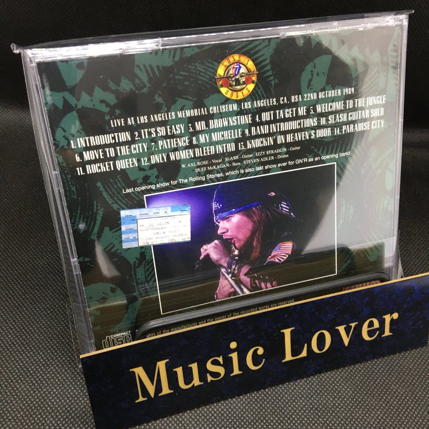 GUNS N' ROSES / LOS ANGELES COLISEUM 1989 THE LAST NIGHT MIKE MILLARD MASTER TAPES (1CD)