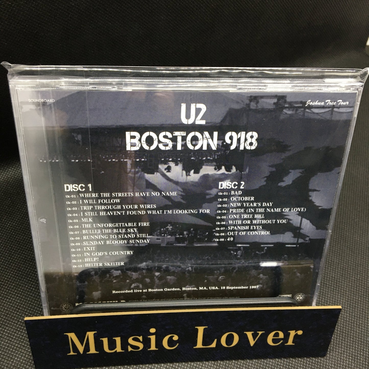 U2 Boston 918 Joshua Tree Tour 1987 2CD Moonchild Records