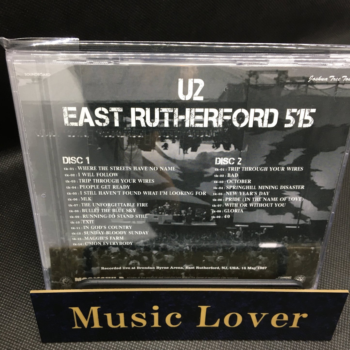 U2 East Rutherford 515 Joshua Tree Tour 1987 2CD Soundboard Moonchild Records