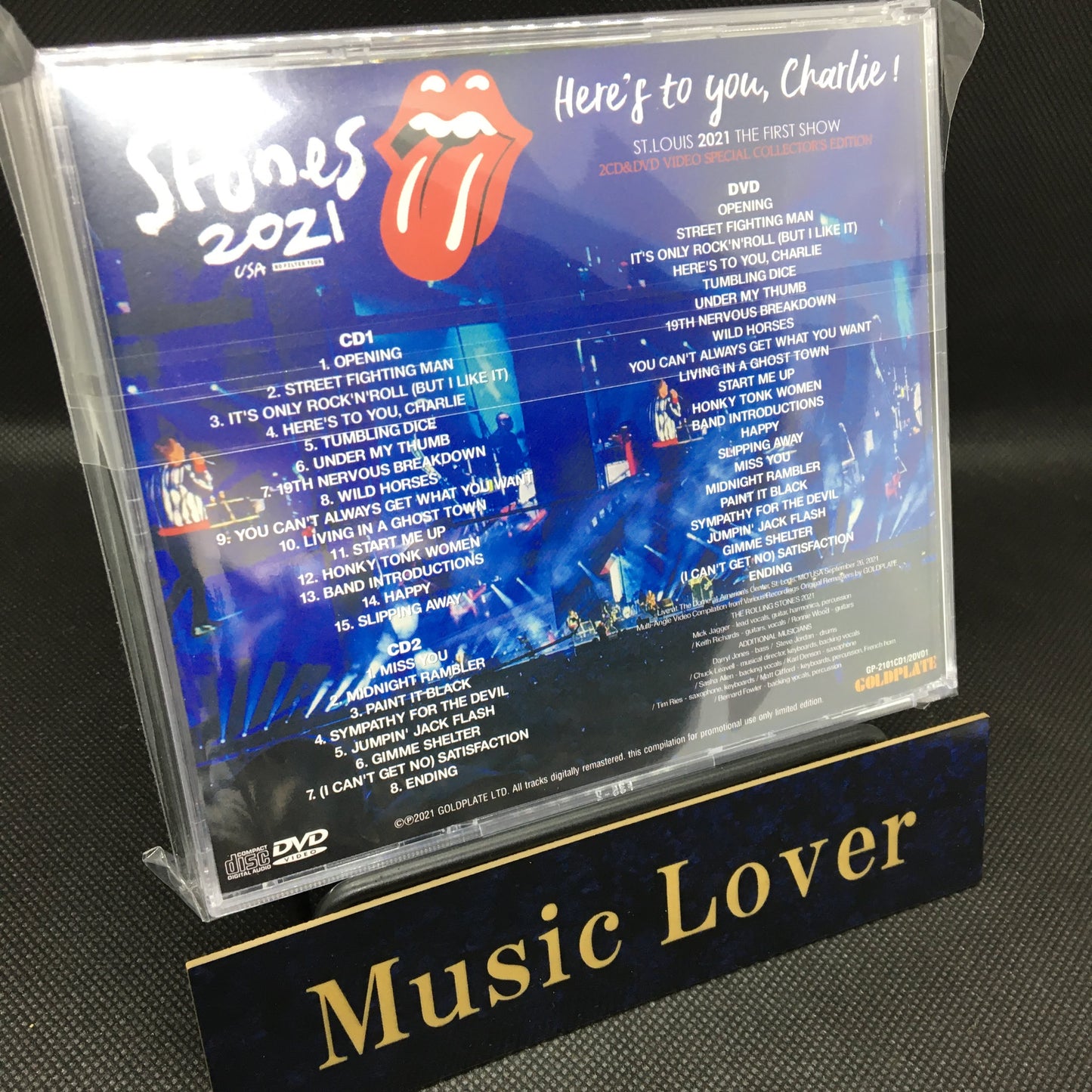 The Rolling Stones Here's to You, Charlie No Filter Tour USA St.louis 2021 First Show 2CD DVD