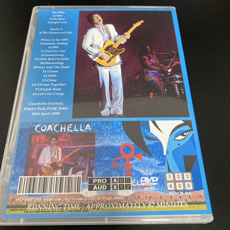 PRINCE / COACHELLA FESTIVAL 2008 DEFINUTIVE EDITION (1DVDR)