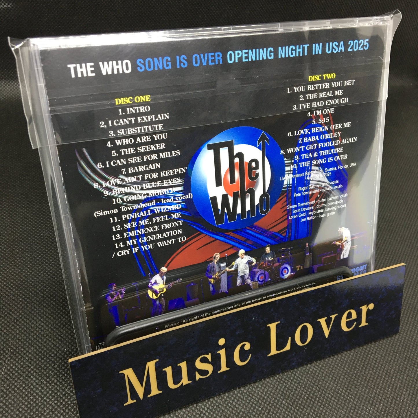 THE WHO / THE SONG IS OVER OPENING NIGHT IN USA 2025 (2CDR)