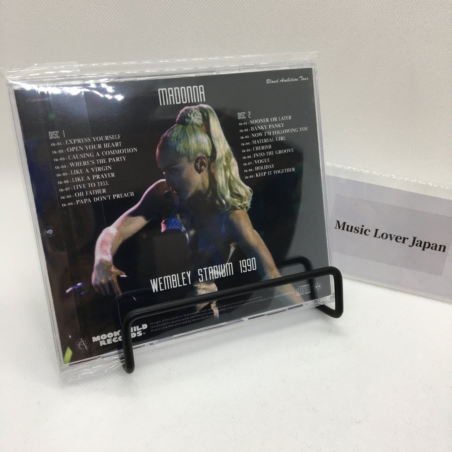 Madonna Wembley Stadium 1990 2CD Blond Ambition Tour Moonchild
