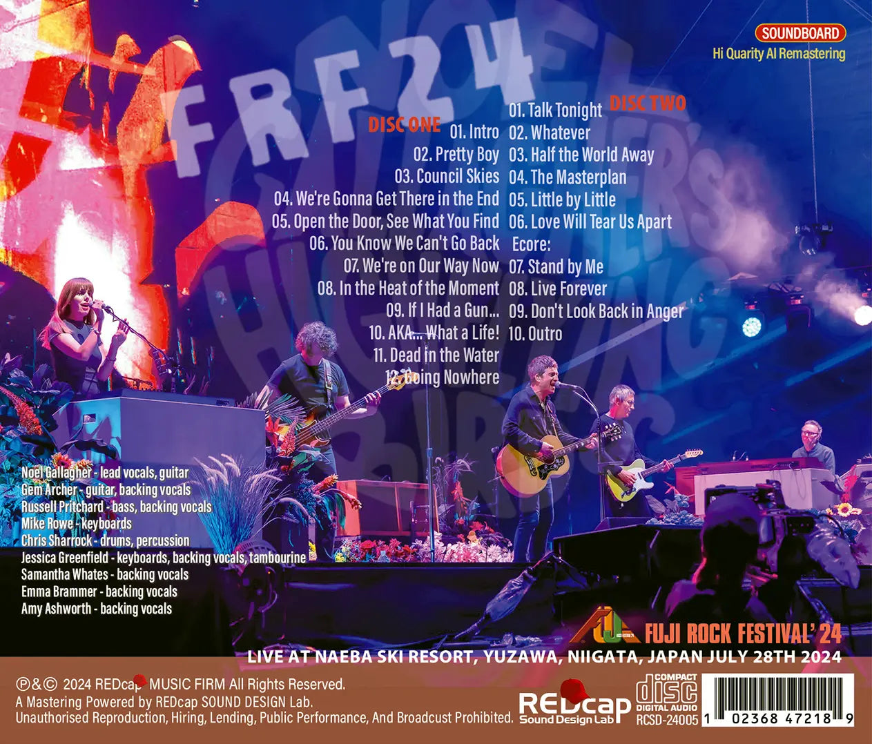 Noel Gallagher's High Flying Birds / FRF24 Fuji Rock '24 Soundboard (2CDR)