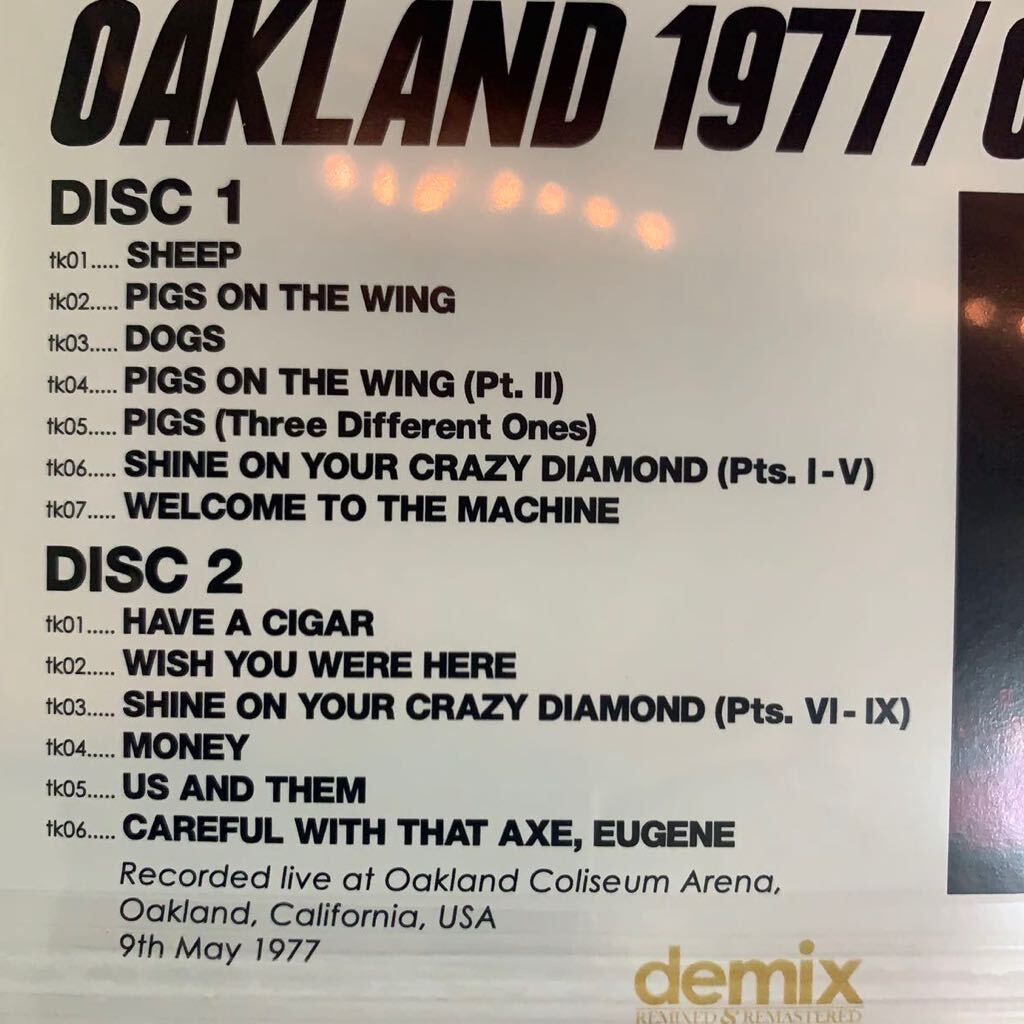 PINK FLOYD / OAKLAND 1977/05/09 (2CD+Mini Poster)