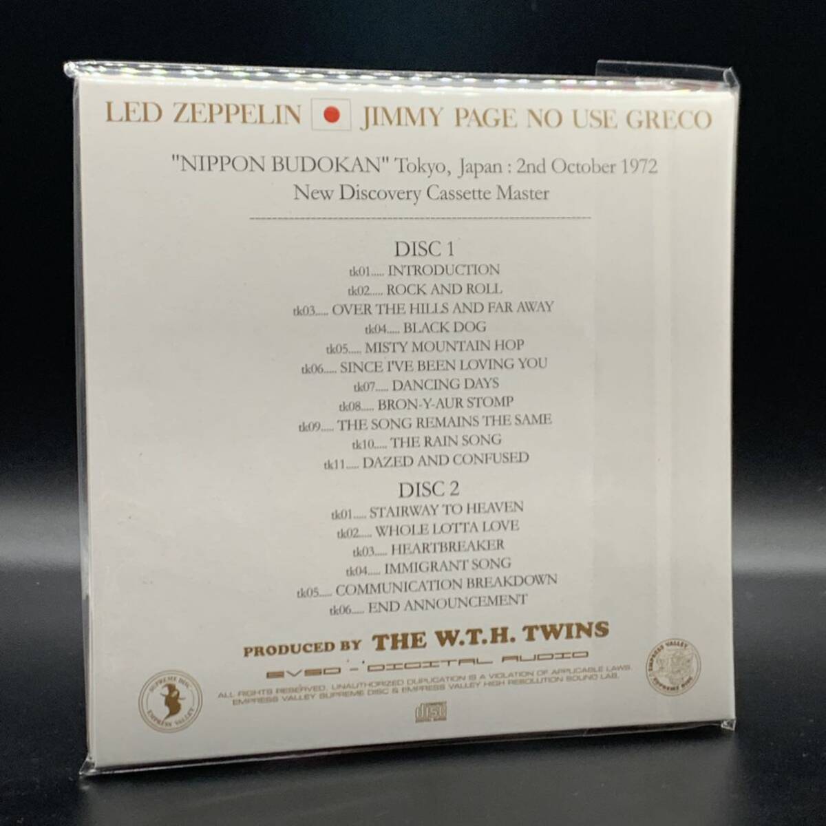 LED ZEPPELIN / LIVE AT BUDOKAN 1972 Jet Stream 4CD Empress Valley BOX