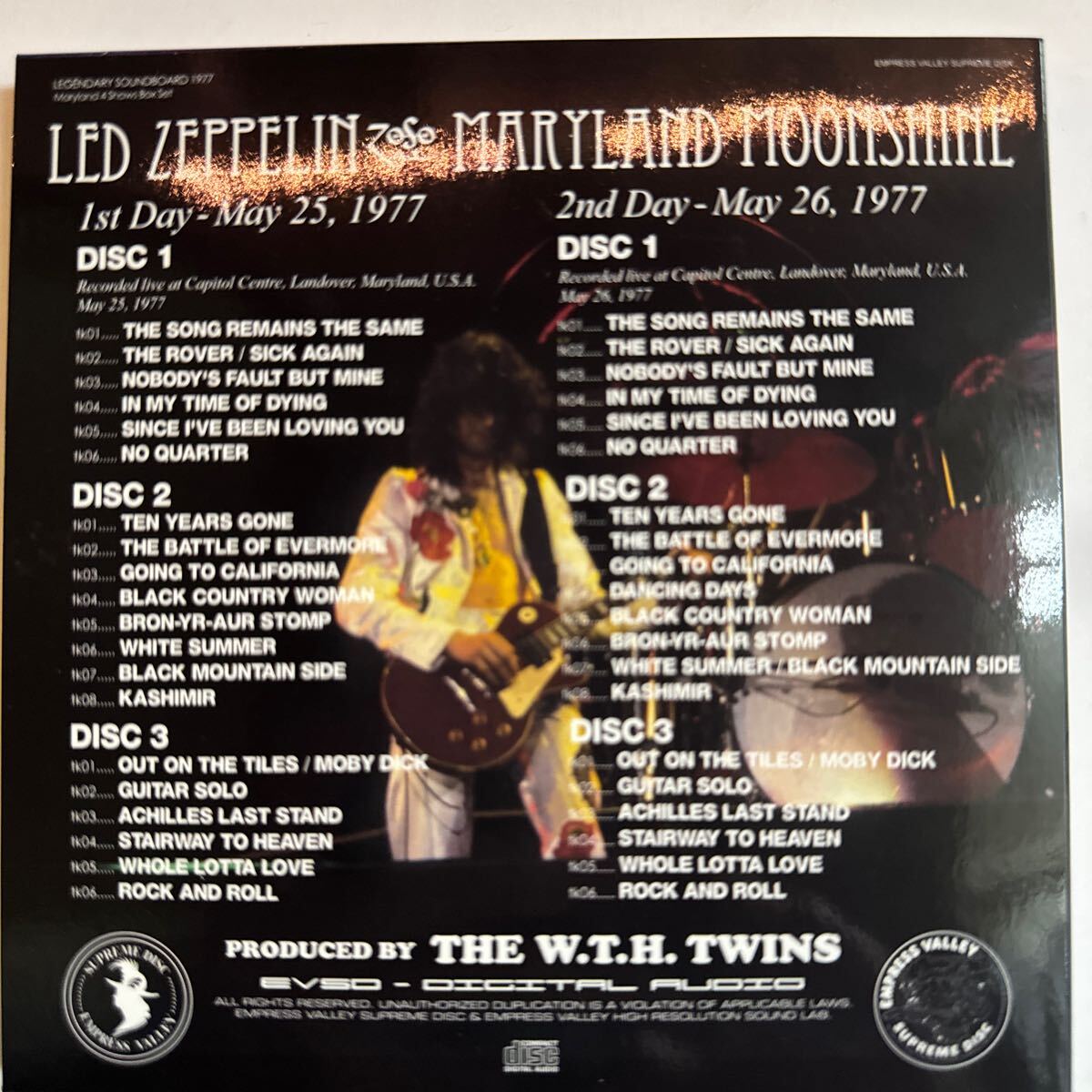 Led Zeppelin Maryland Moonshine 12 CD Box Set 1977 Empress Valley Soundboard
