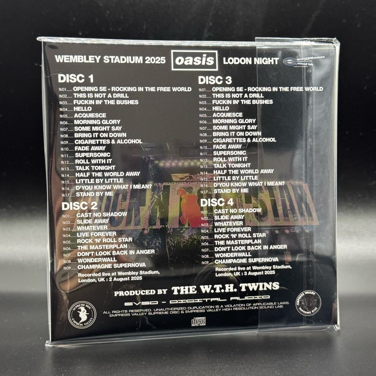 OASIS / WEMBLEY NIGHTS FOREVER Limited Version (4CD+BONUS BOX) IEM SOUNDBOARD