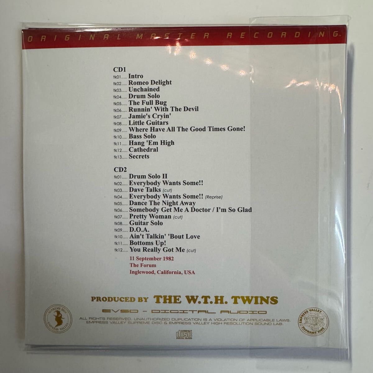 VAN HALEN / Detroit Litchfield Phoenix Inglewood 1982 SOUNDBOARD 4 NIGHT SET (8CD) Empress Valley New!