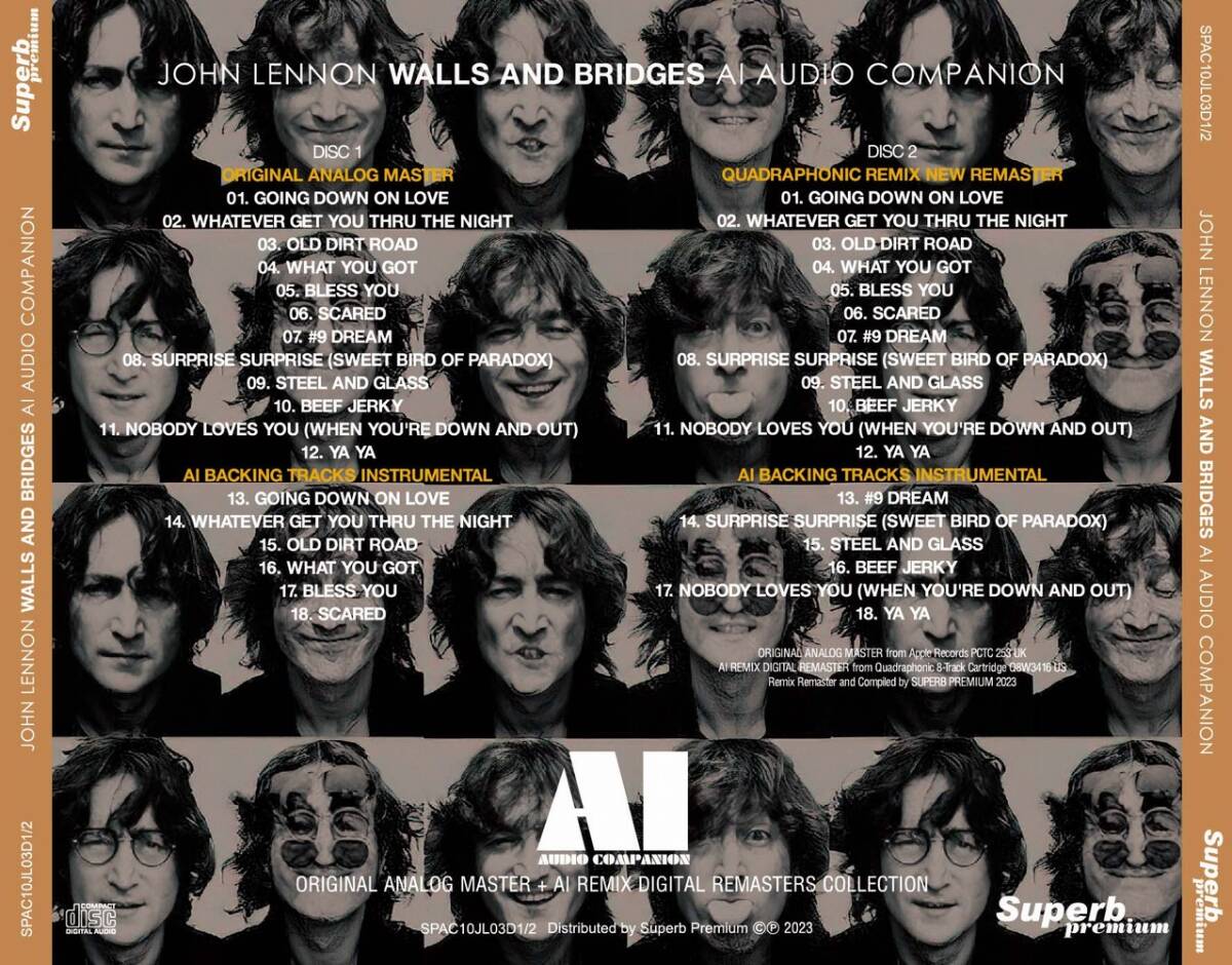 JOHN LENNON / WALLS AND BRIDGES AI-AUDIO COMPANION (2CD)