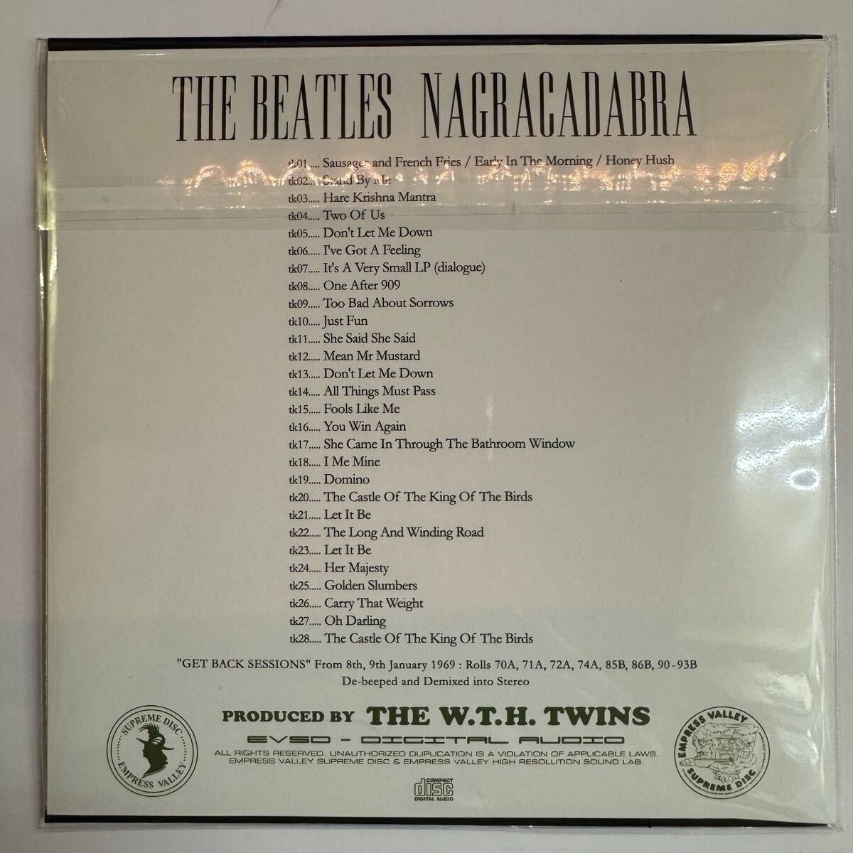 THE BEATLES / NAGRACADABRA (1CD) DEMIX Empress Valley New