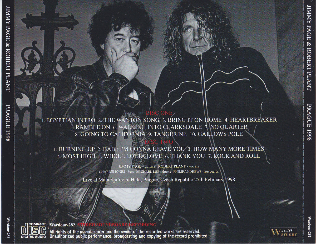 JIMMY PAGE & ROBERT PLANT / PRAGUE 1998 (2CD) – Music Lover