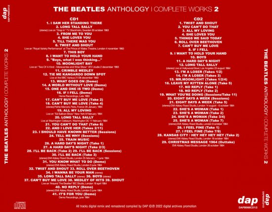 THE BEATLES / ANTHOLOGY COMPLETE WORKS 2 (2CD) – Music Lover Japan