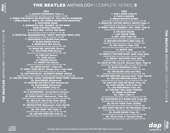 THE BEATLES / ANTHOLOGY COMPLETE WORKS 5 (2CD) – Music Lover Japan