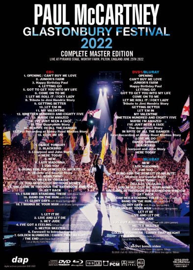 PAUL McCARTNEY / GLASTONBURY FESTIVAL 2022 PREMIUM LIMITED SPECIAL