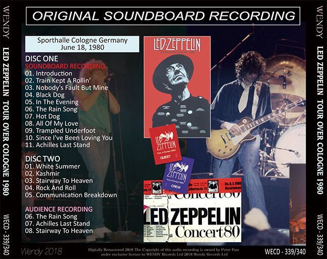 LED ZEPPELIN / TOUR OVER COLOGNE 【2CD】 – Music Lover Japan