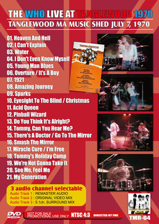 THE WHO / LIVE AT TANGLEWOOD 1970 【1DVD】