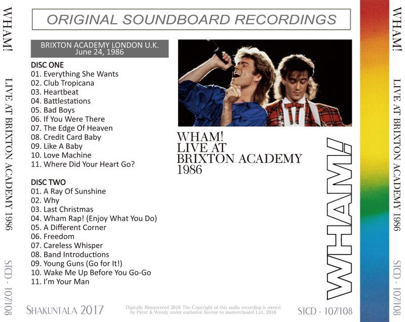 WHAM! / LIVE AT BRIXTON ACADEMY 1986 【2CD】