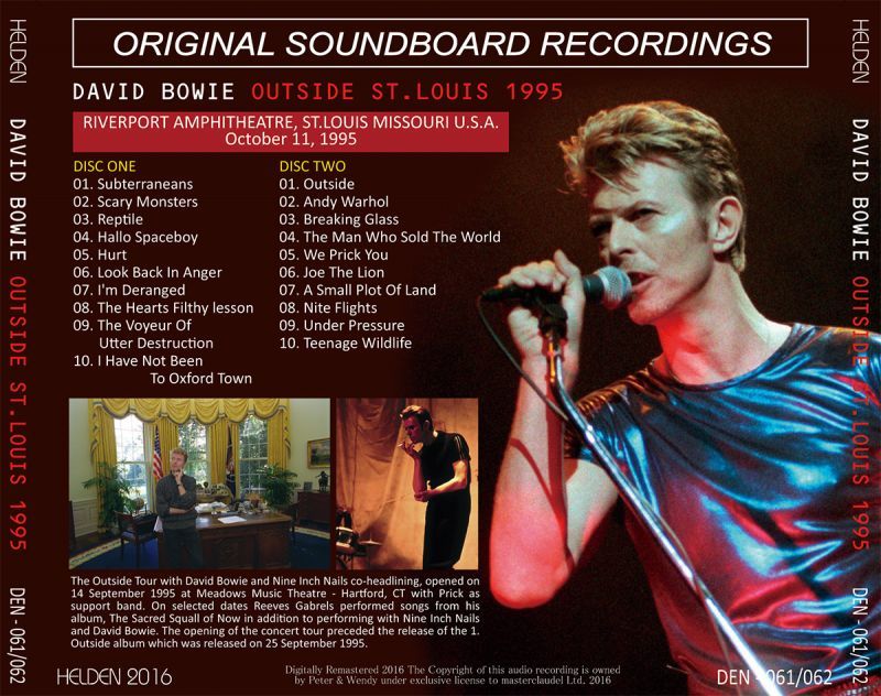 DAVID BOWIE / OUTSIDE ST.LOUIS 1995 【2CD】 – Music Lover Japan