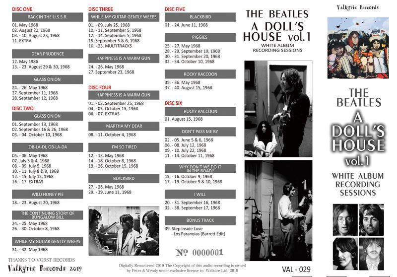 THE BEATLES / A DOLL'S HOUSE VOL.1 【6CD】 – Music Lover Japan