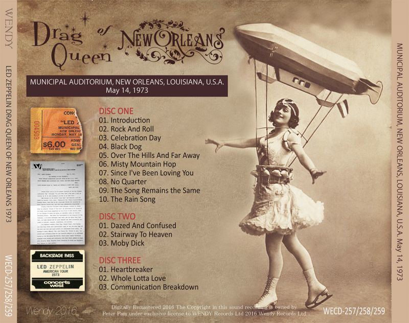 LED ZEPPELIN / DRAG QUEEN OF NEW ORLEANS 【3CD】 – Music Lover Japan