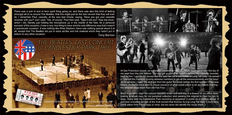 THE BEATLES / BEATLES' LAST CONCERT at CANDLESTICK PARK 1966 【CD+ 